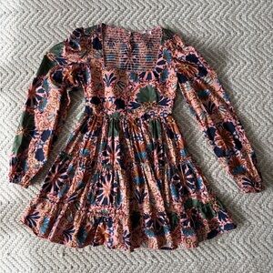 Floral Long Sleeve Mini Dress